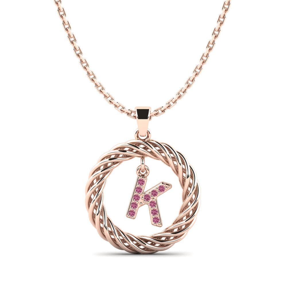 Rotgold 375 Rhodolit-Granat Damen anhänger Goudron - K
