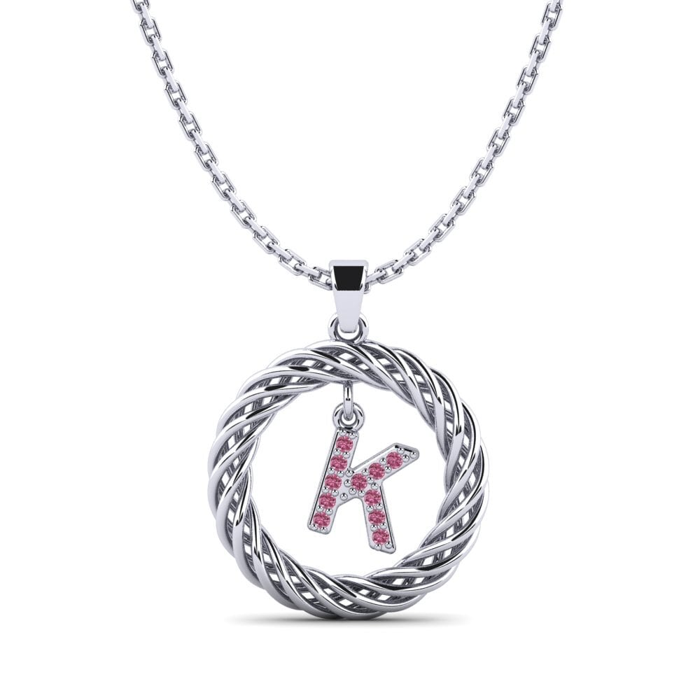 Weißgold 750 Rhodolit-Granat Damen anhänger Goudron - K