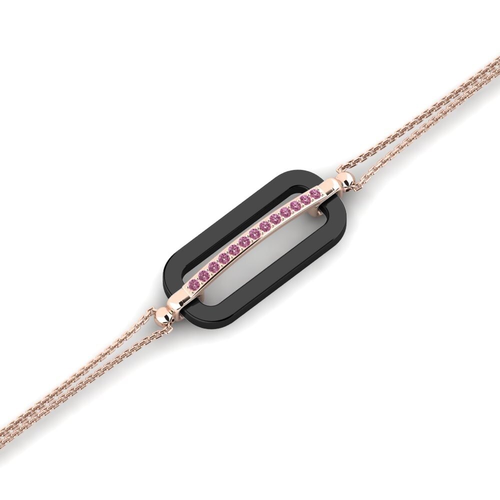 14K Rose Gold Rhodolite Garnet Bracelet Gould
