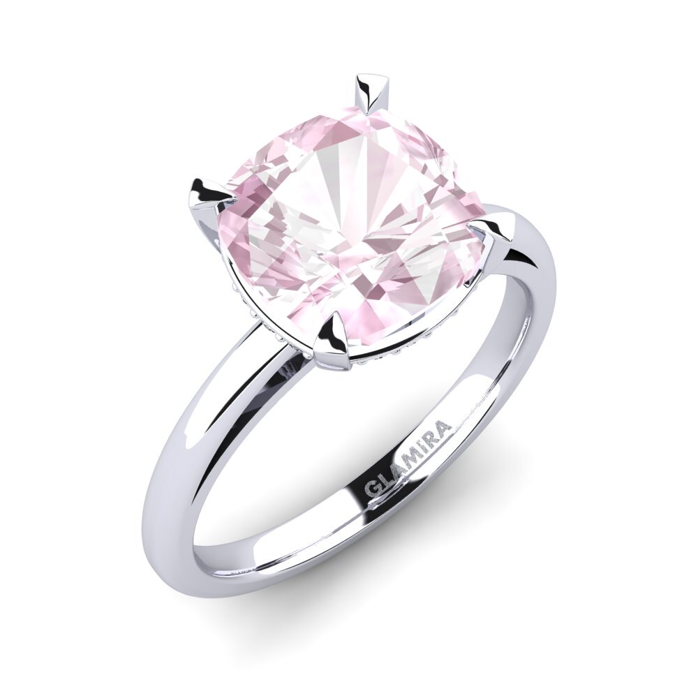 Argent Blanc Kunzite Bague de fiançailles Govinda