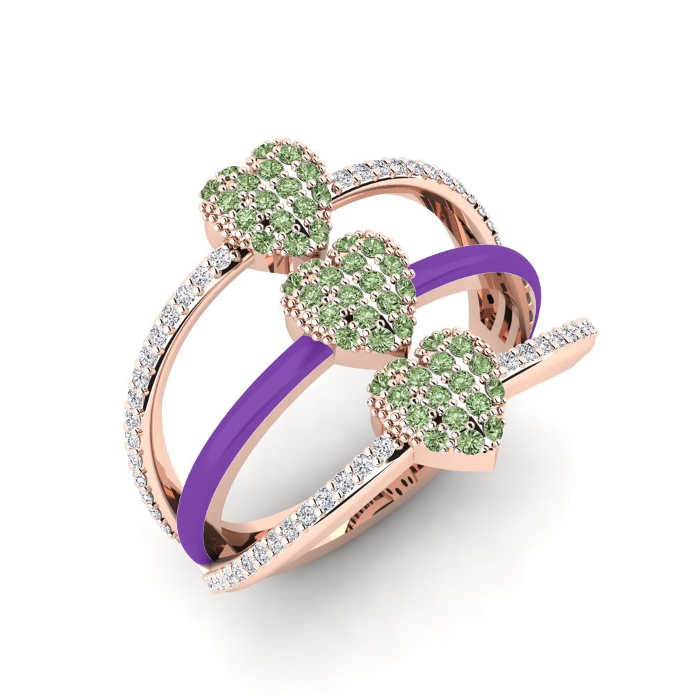 Diamante Verde Anillo Gozoa