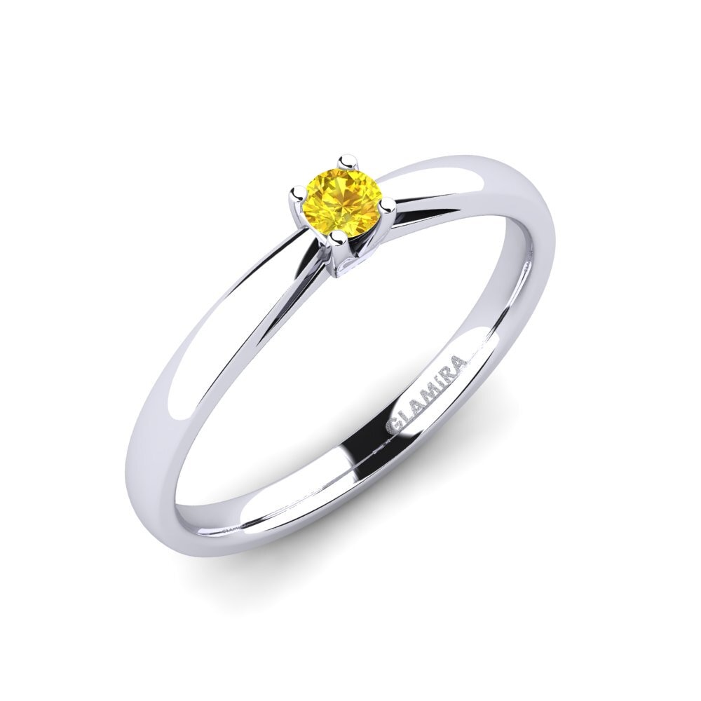 Zafiro amarillo Anillo de compromiso Grace 0.1crt