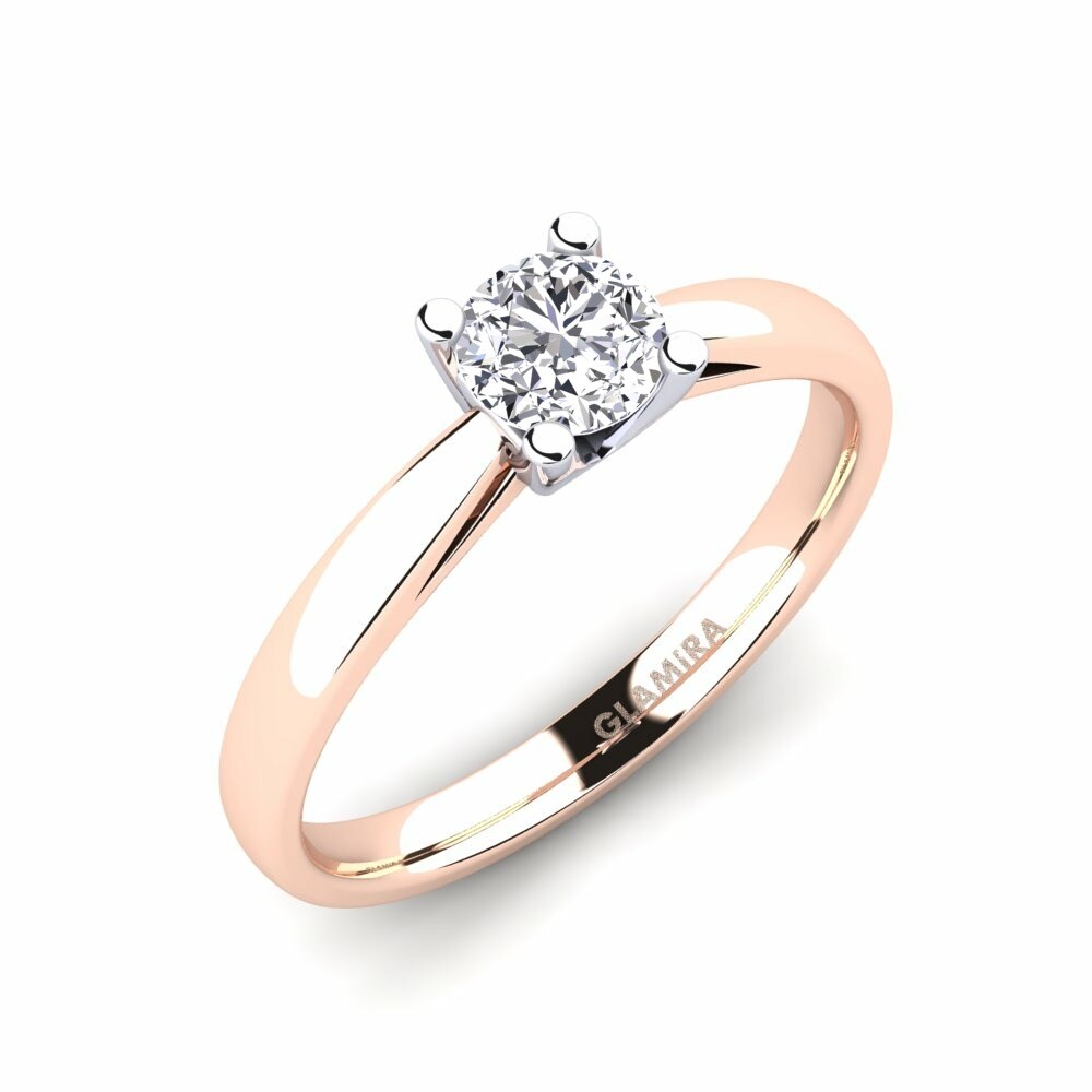 9k Rose & White Gold Engagement Ring Grace 0.5crt