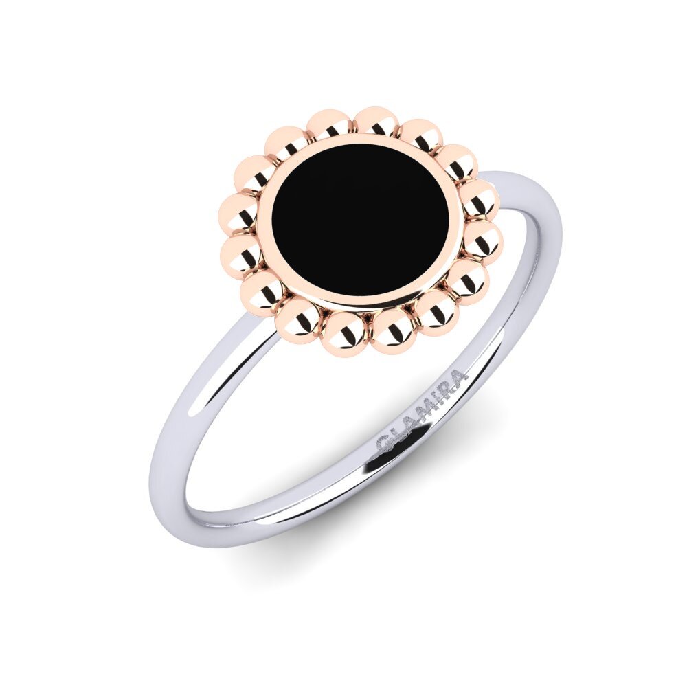 585 Weiß & Rotgold Ring Gracefuly
