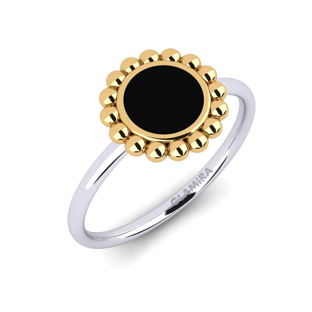 14ct White & Yellow Gold Ring Gracefuly