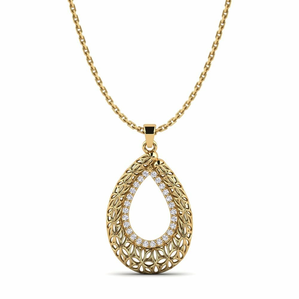 Colgante de Mujer Gracia 14k Oro Amarillo