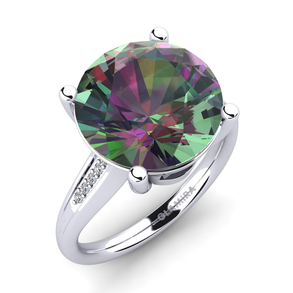 18ct White Gold Mystic Topaz Ring Gracina