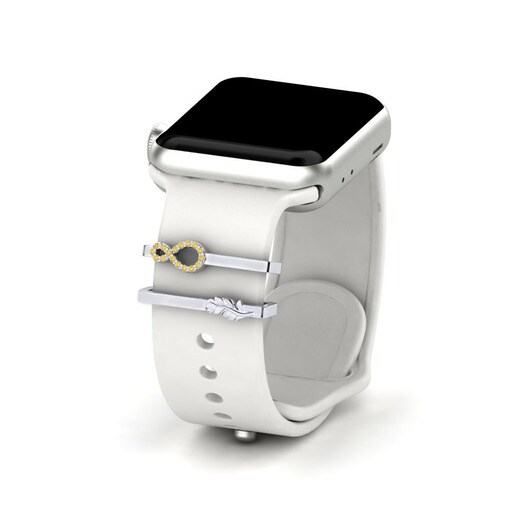 Phụ kiện Apple Watch® Gracioso - SET Vàng Trắng 585 & Kim Cương Vàng