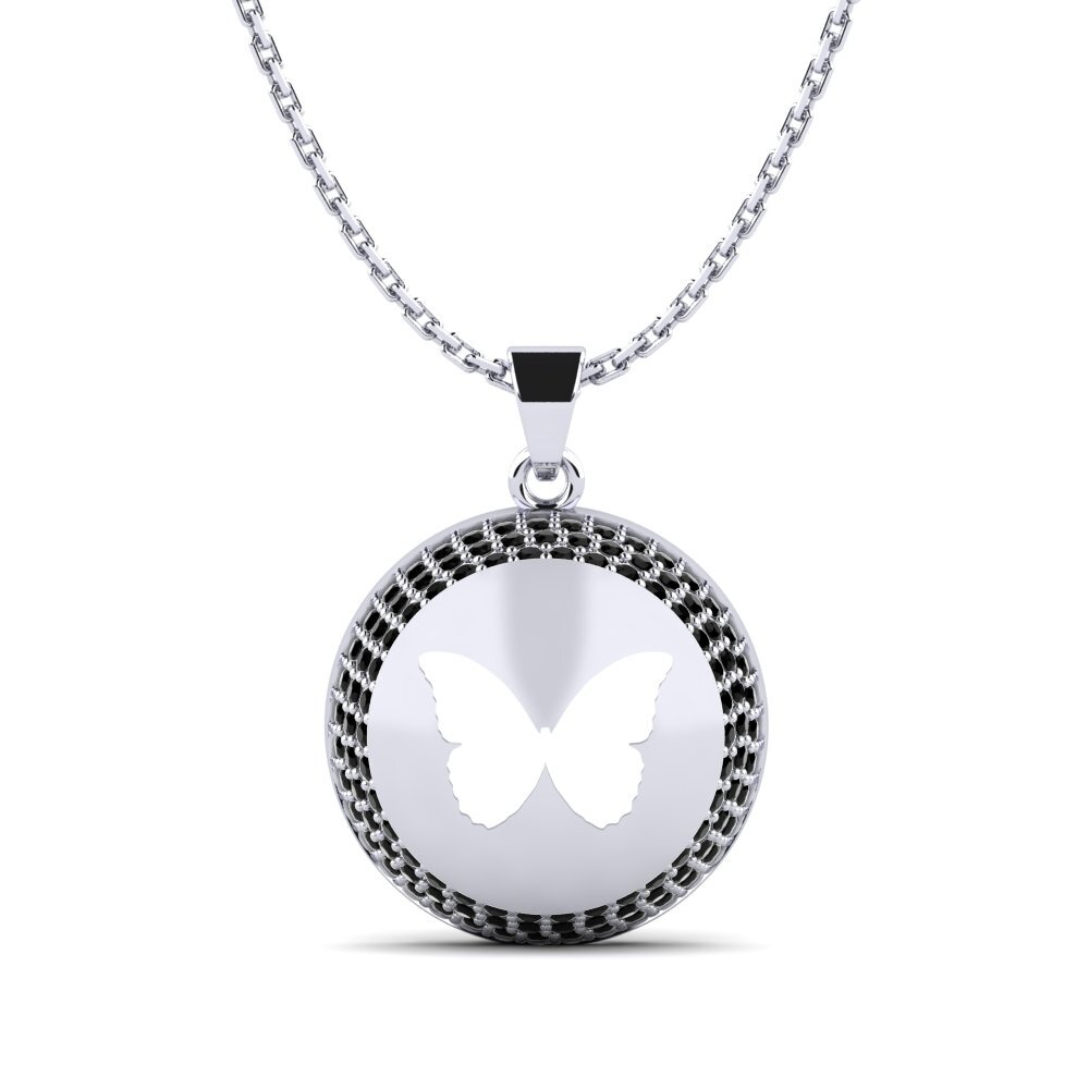 Diamante Negro Colgante de Mujer Gradation