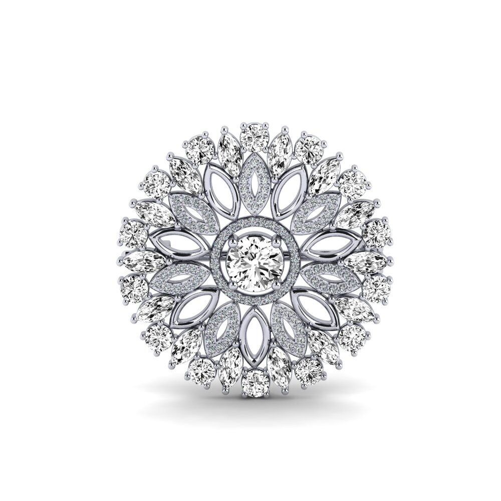 Moissanita Broche Gradenas