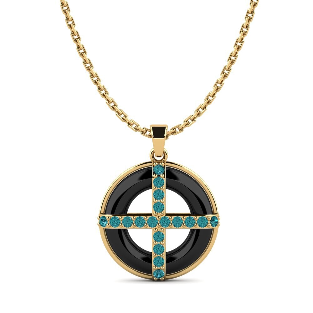 Diamante Azul Colgante de Mujer Grahn