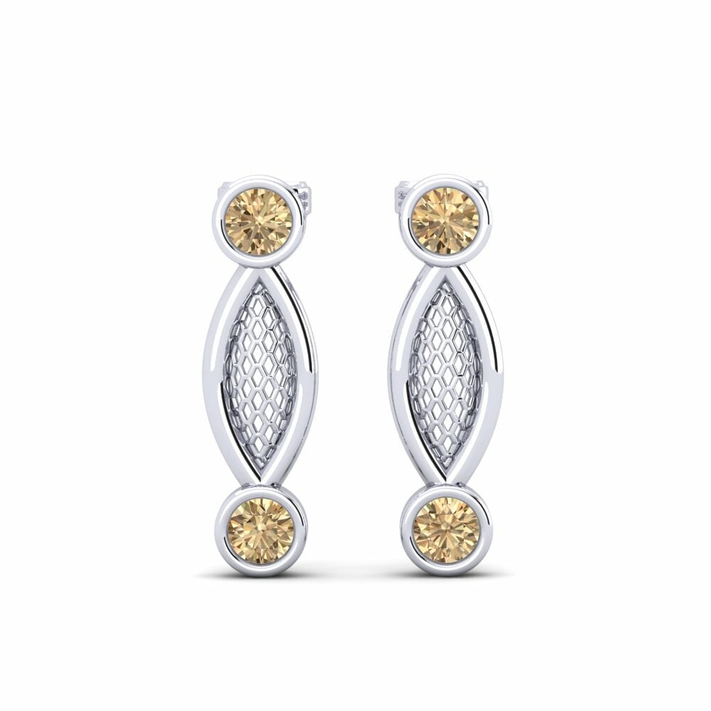 Diamante Marrón Pendiente de mujer Granitique