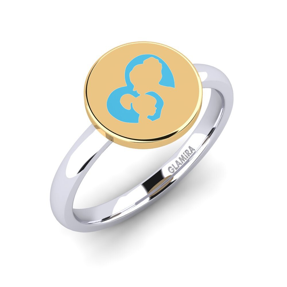 9k Oro Blanco & Amarillo Anillo Grant