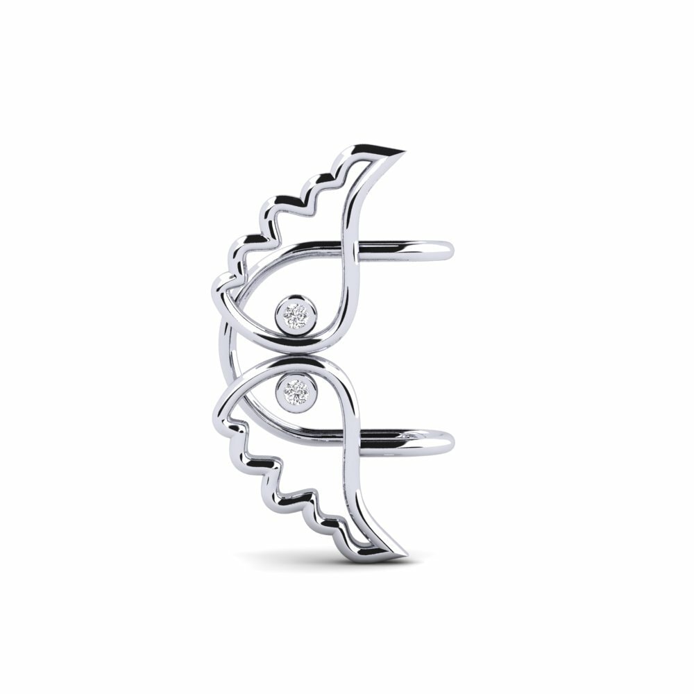 White Silver Women's Earring Graphy