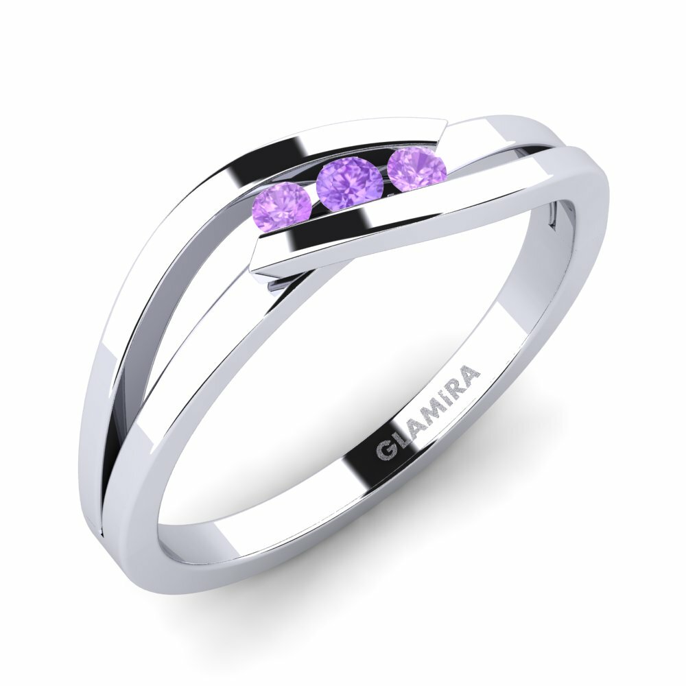 Amethyst 950 Platinum Engagement Ring Gratia