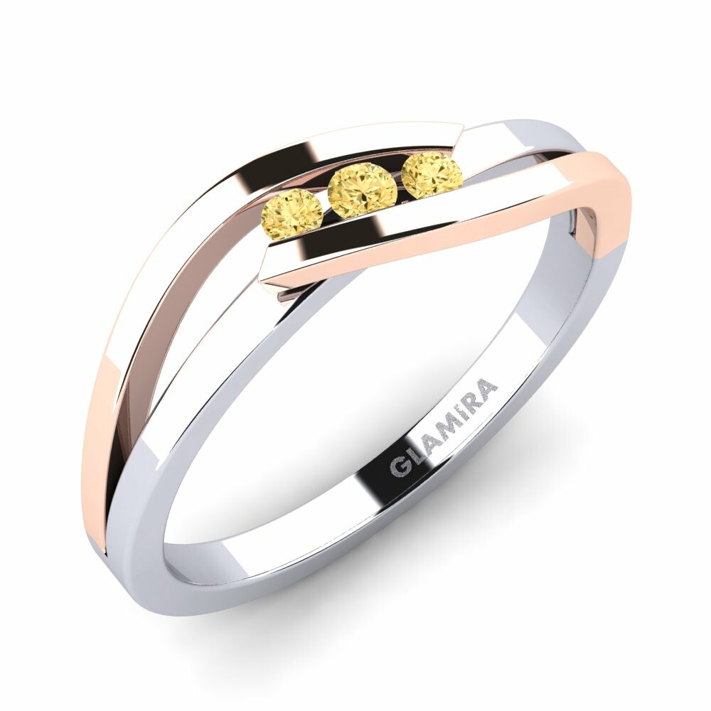18K White & Rose Gold Engagement Ring Gratia