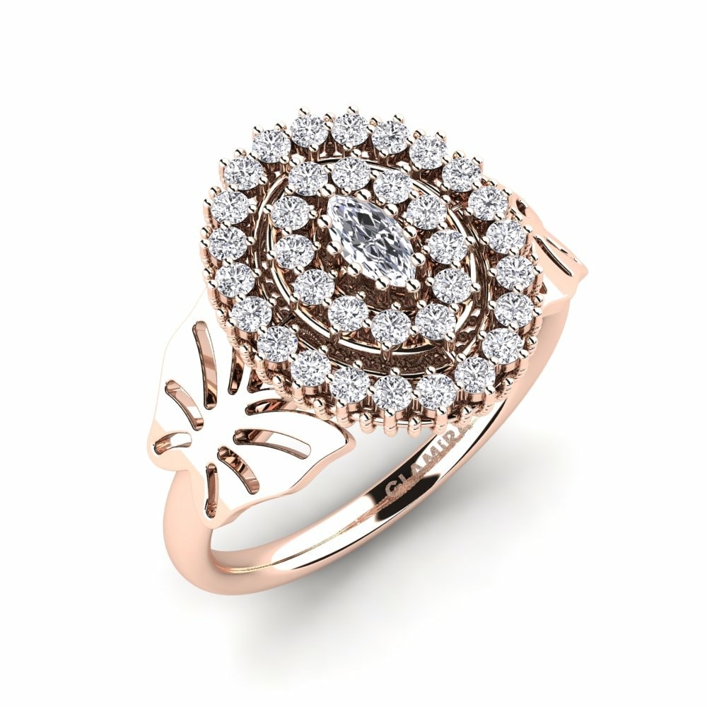 Halo Engagement Rings Gratiana 585 Rose Gold Diamond