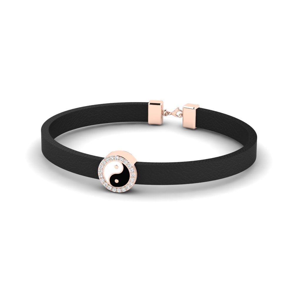 9K Rose Gold Moissanite Men's Bracelet Grayce
