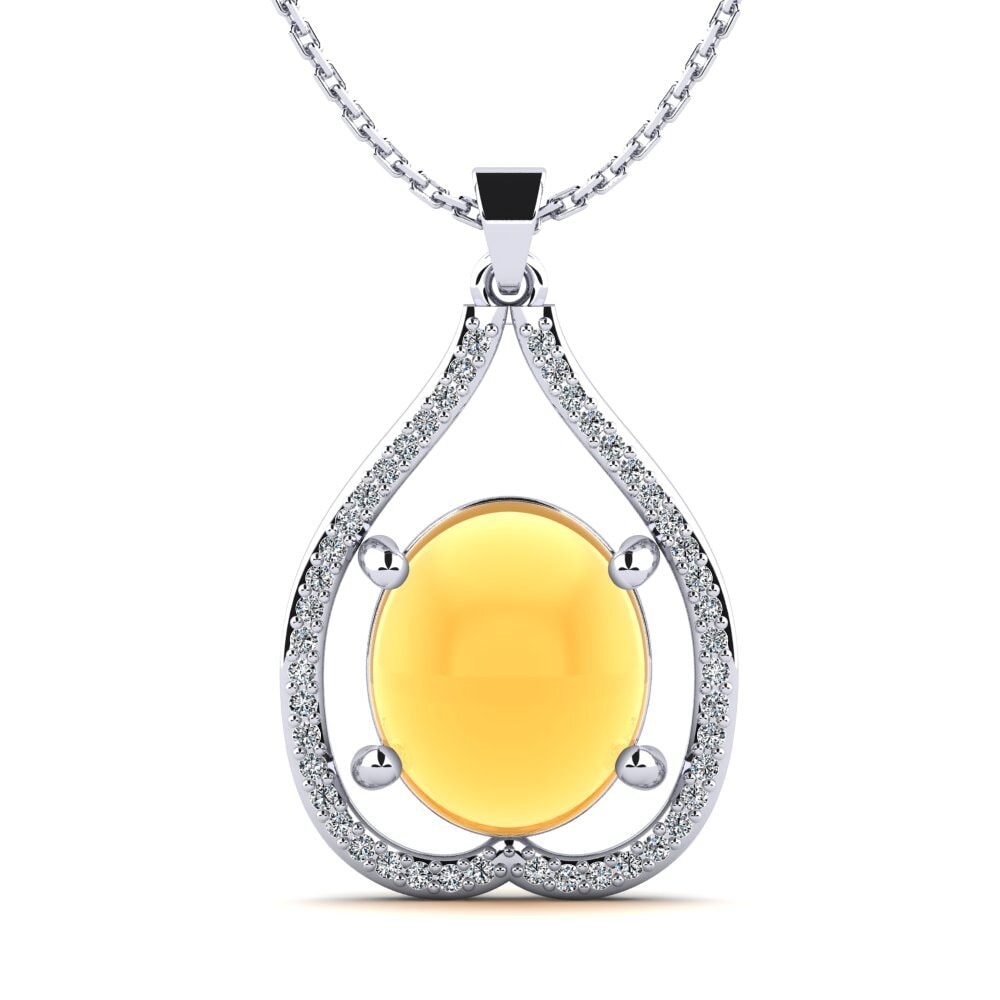 Cabochon Citrine Women's Pendant Grazina