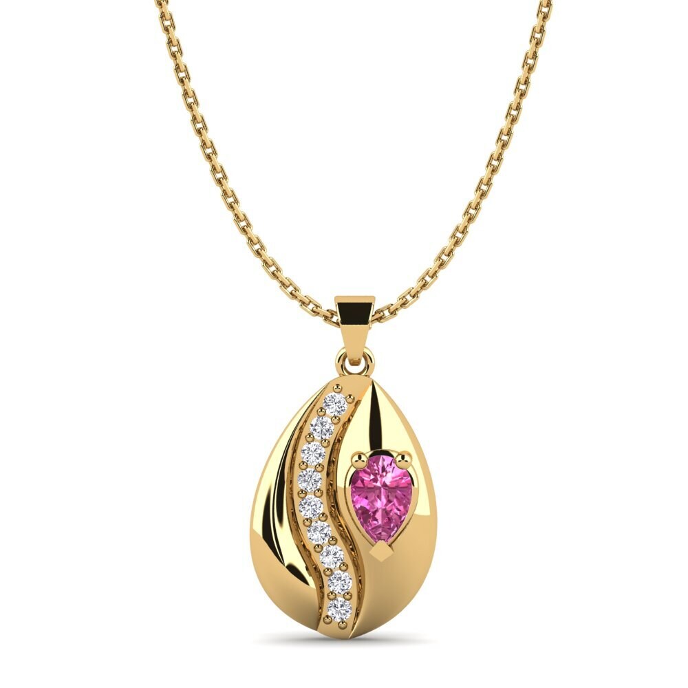 Pink Topaz Women's Pendant Grechena
