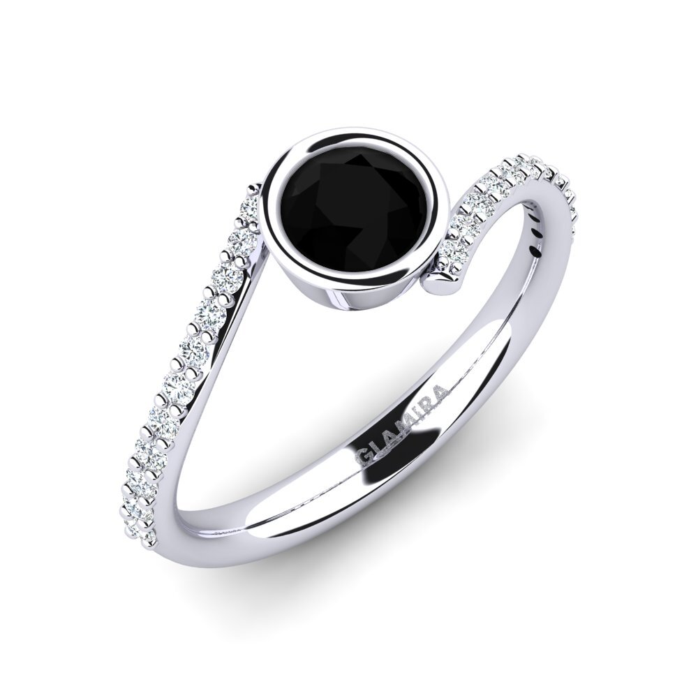 Black Sapphire Engagement Ring Greco