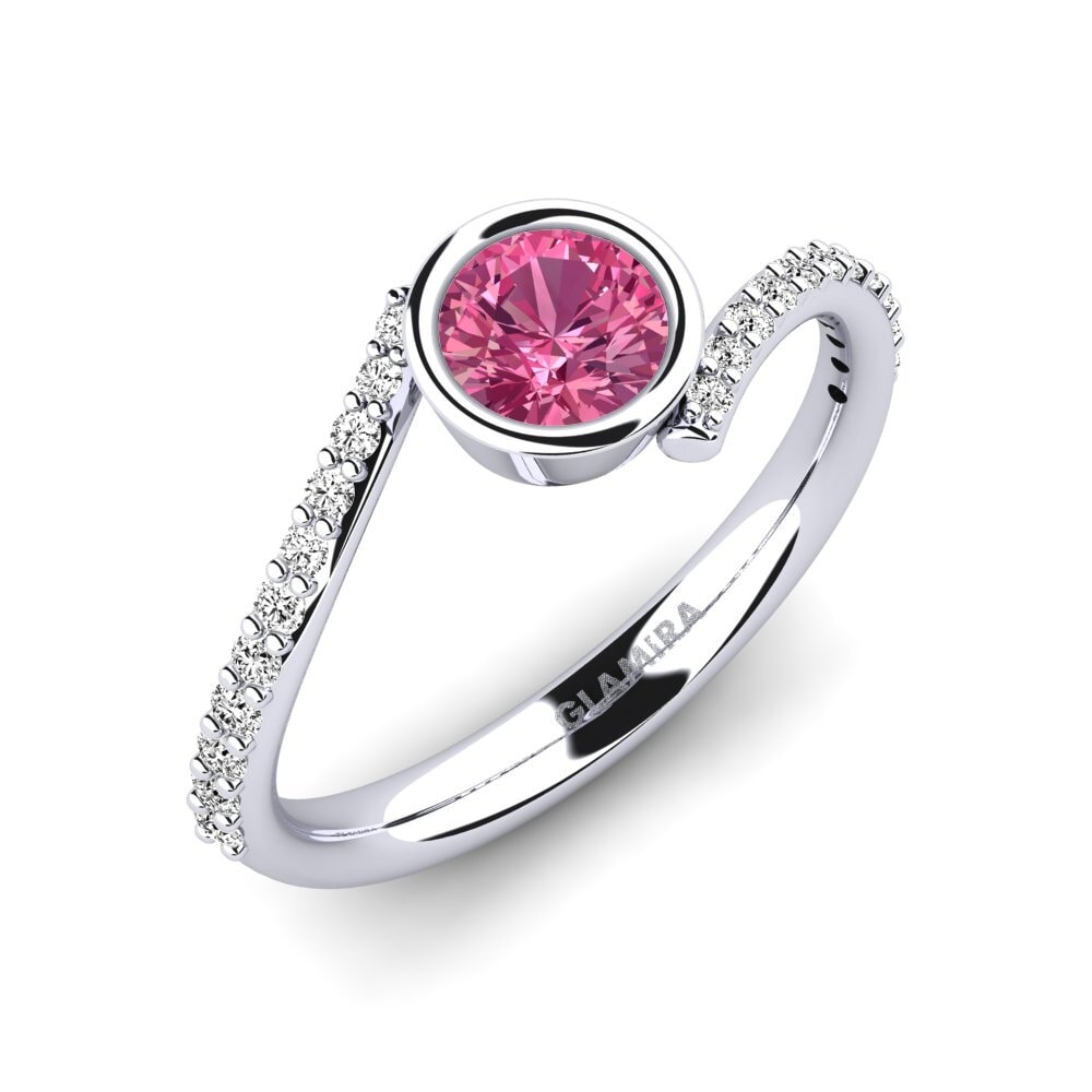 Pink Tourmaline Engagement Ring Greco