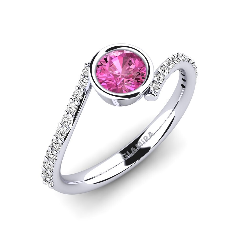 Pink Topaz Engagement Ring Greco