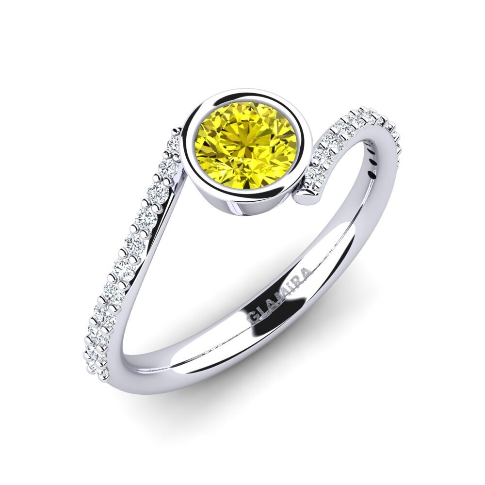 Yellow Diamond Engagement Ring Greco