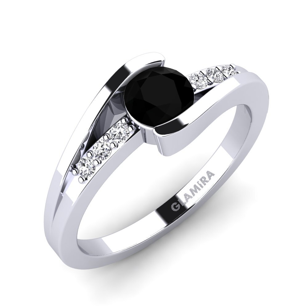 Black Onyx Engagement Ring Gredel