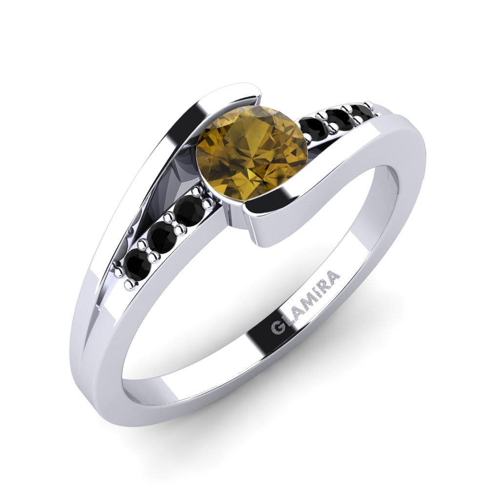 Circón Marrón Anillo de compromiso Gredel