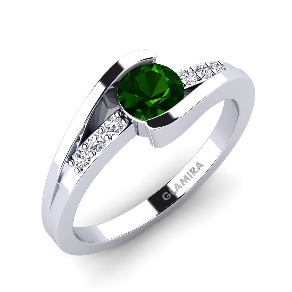 Green Tourmaline Engagement Ring Gredel