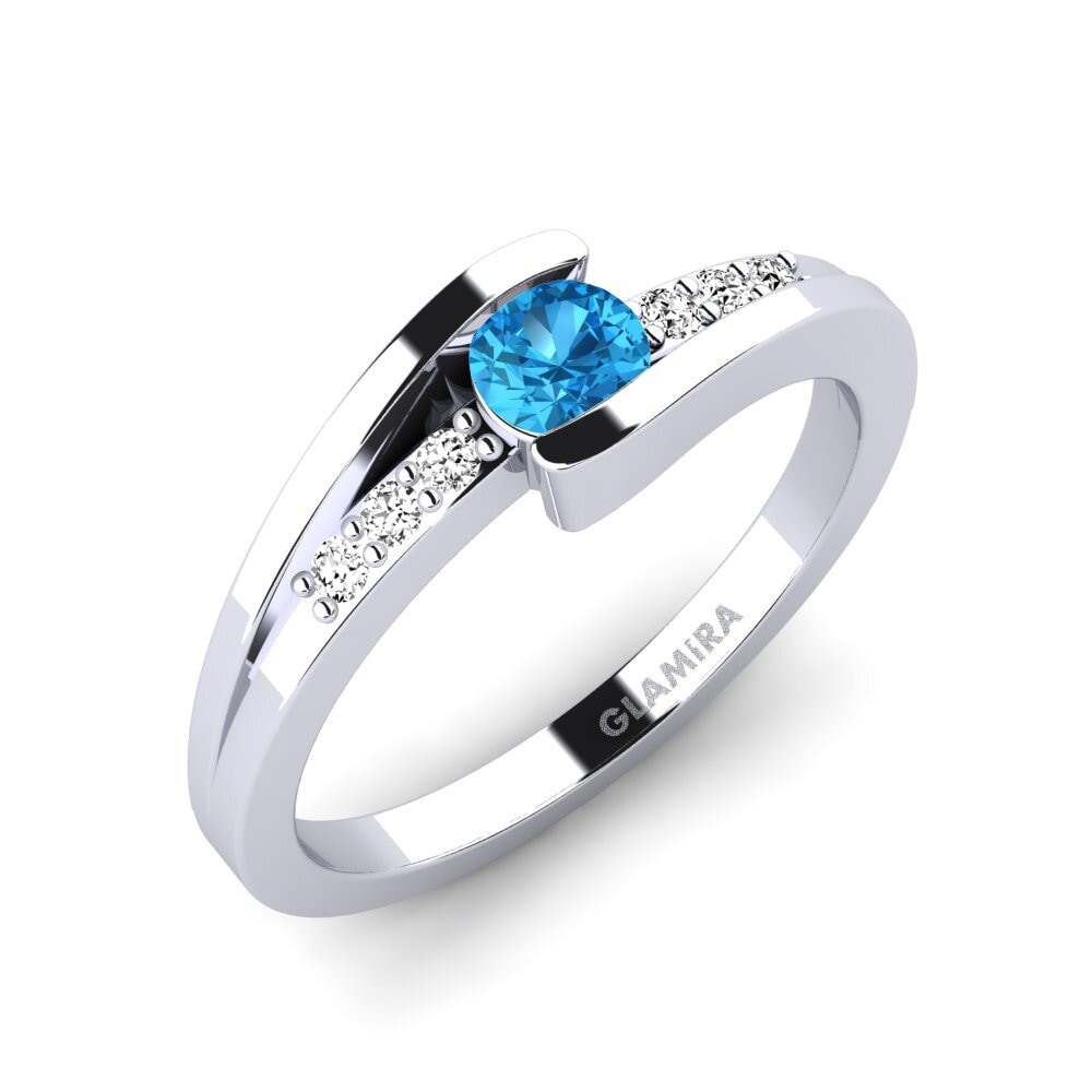 Blauwe Topaas Verlovingsring Gredel 0.25 crt