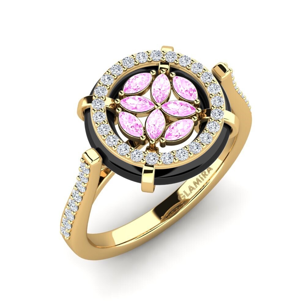 14k Yellow Gold Pink Sapphire Ring Greene