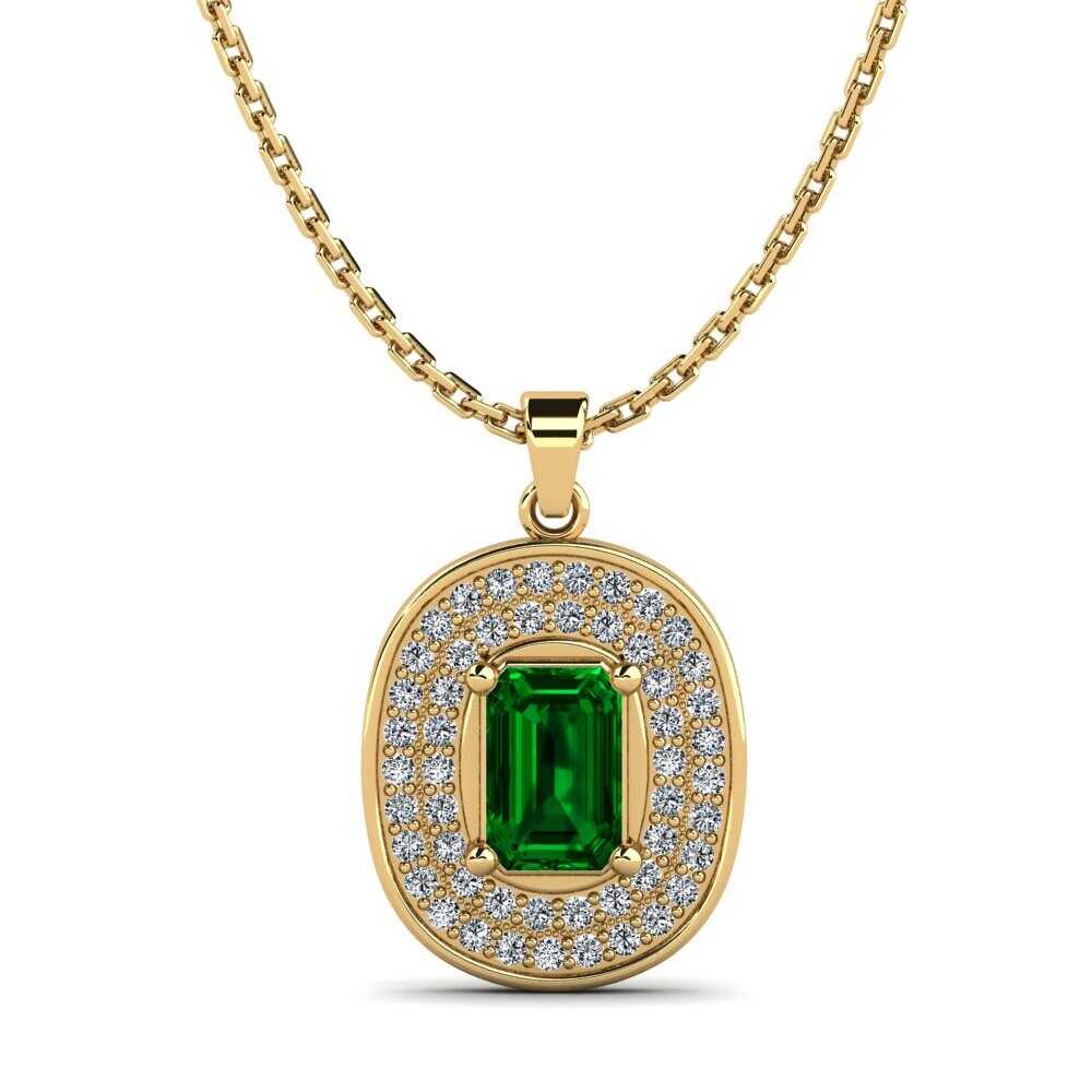 Circonita Verde Colgante de Mujer Greeni