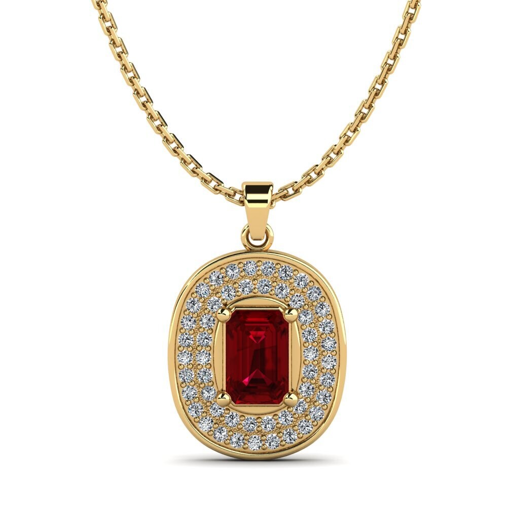 Circonita Roja Colgante de Mujer Greeni