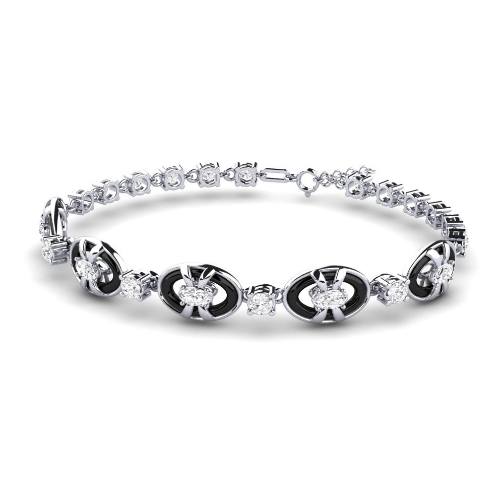 Paladio Zafiro blanco Pulsera de Mujer Greening