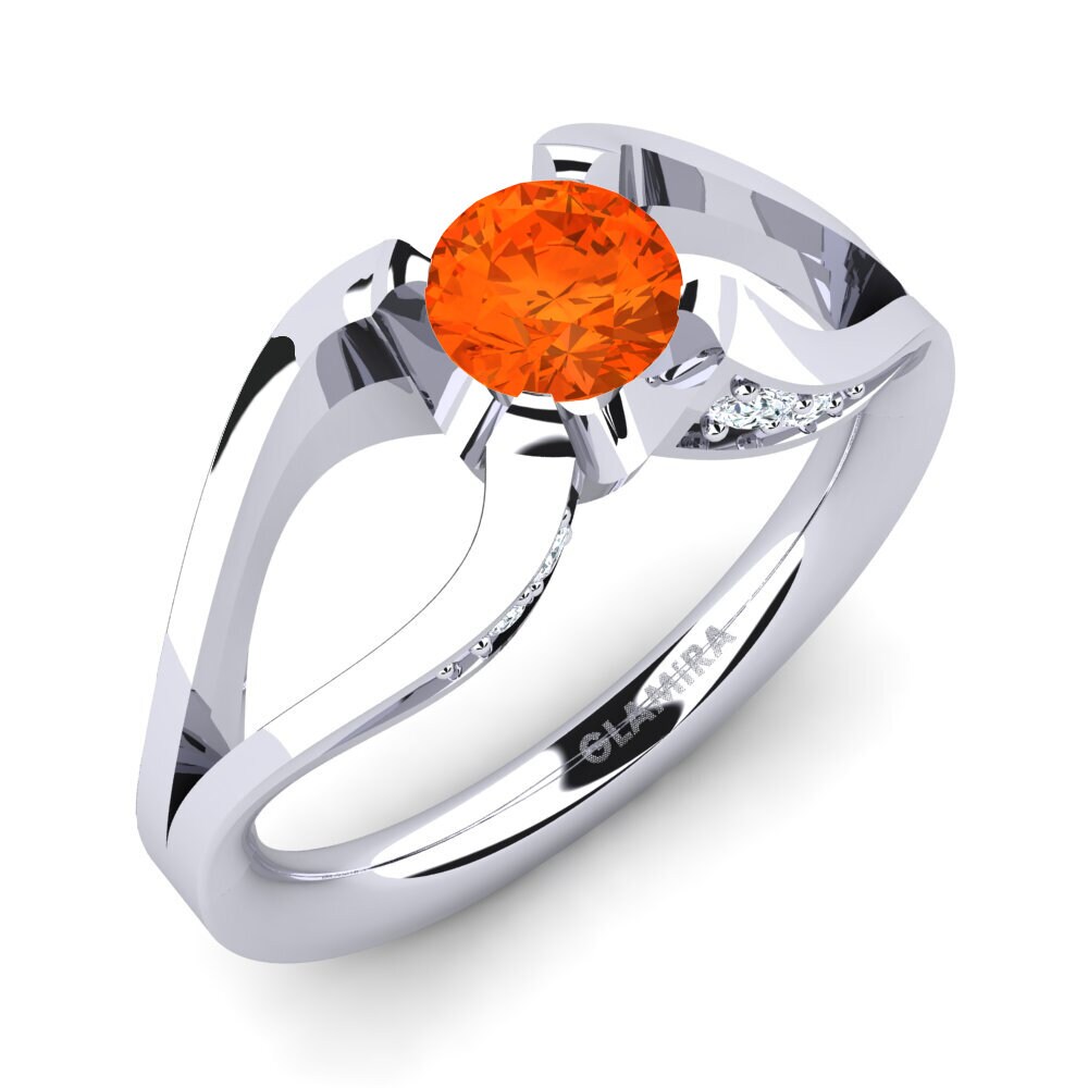 Fire Opal Engagement Ring Gremory