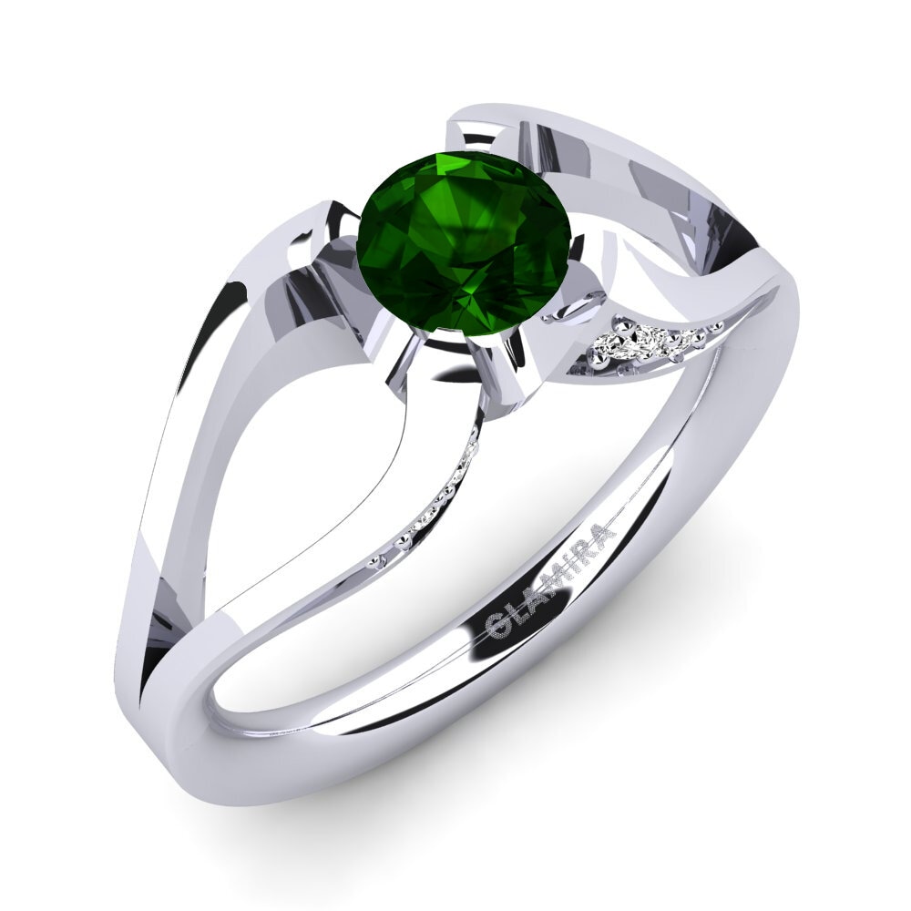 Đá Tourmaline Xanh / Bích tỷ Nhẫn đính hôn Gremory