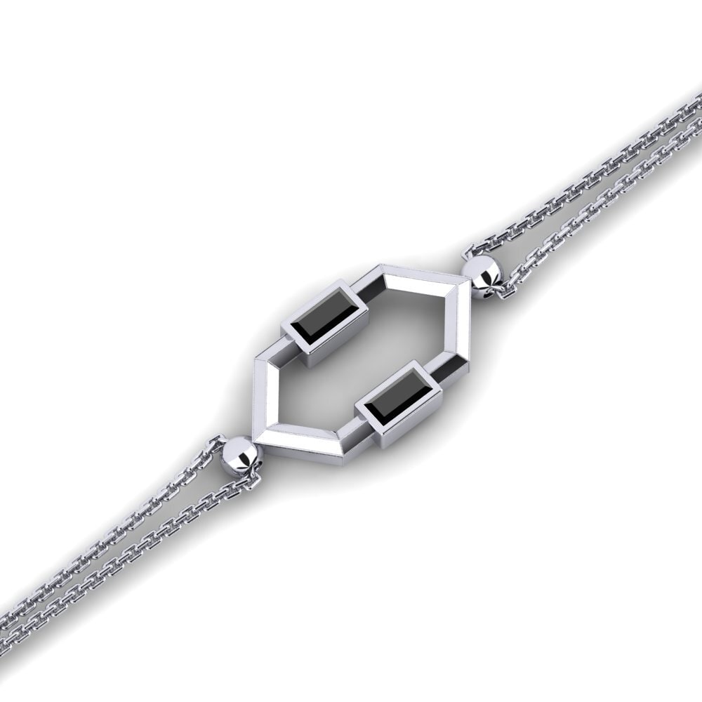 Baguette Black Diamond Women's Bracelet Grenaille