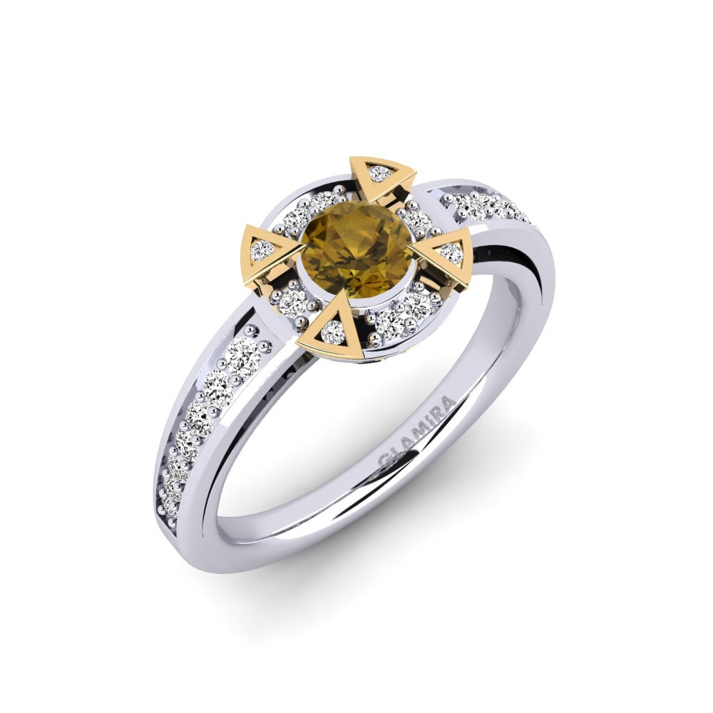 Circón Marrón Anillo de compromiso Grendel