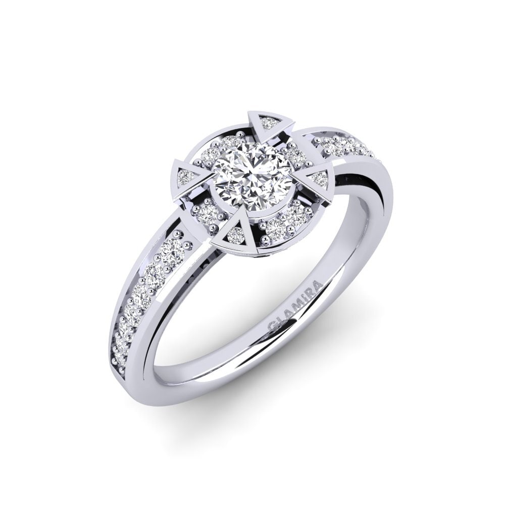 18ct White Gold Diamond Engagement Ring Grendel