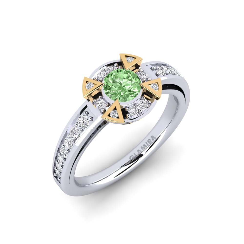 Green Diamond Engagement Ring Grendel