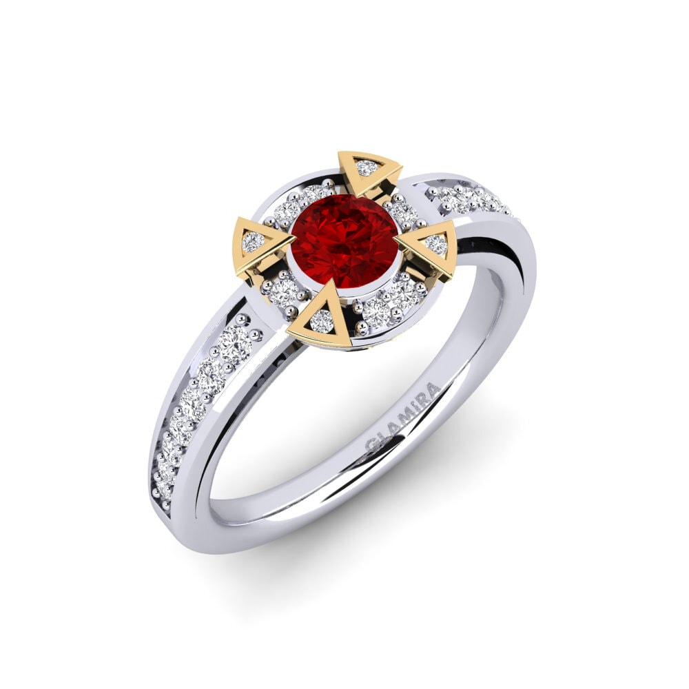 Ruby (Lab Created) Engagement Ring Grendel