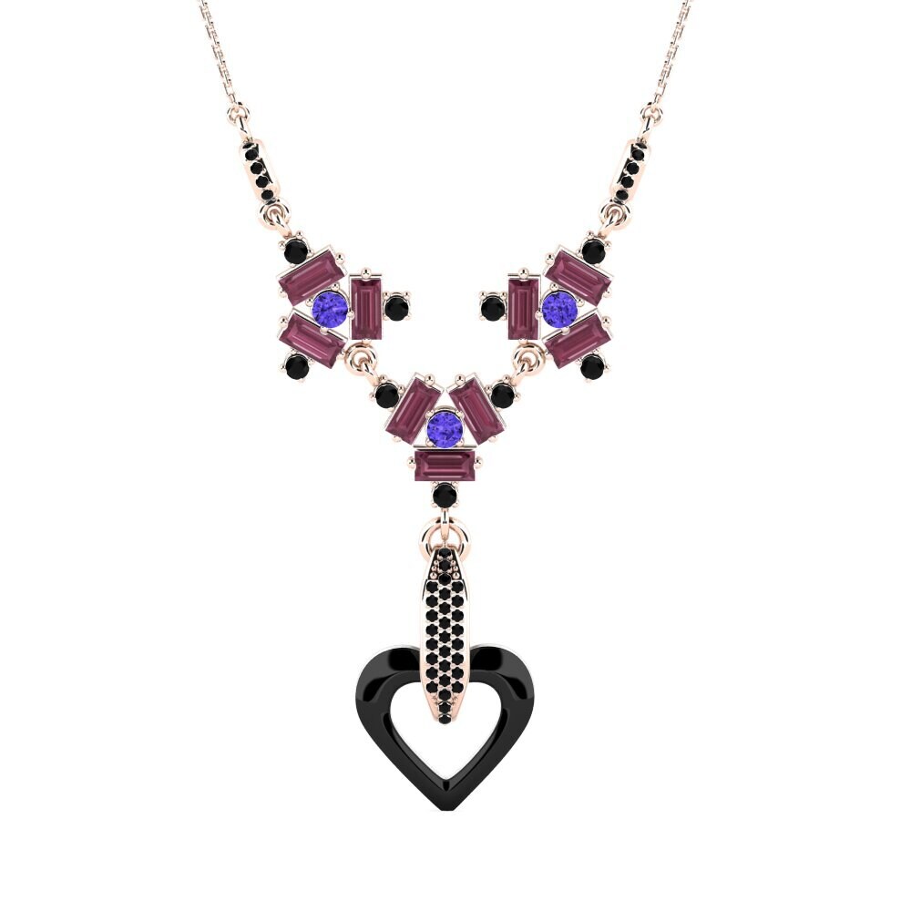 9ct Rose Gold Tanzanite Women's Necklace Gresa