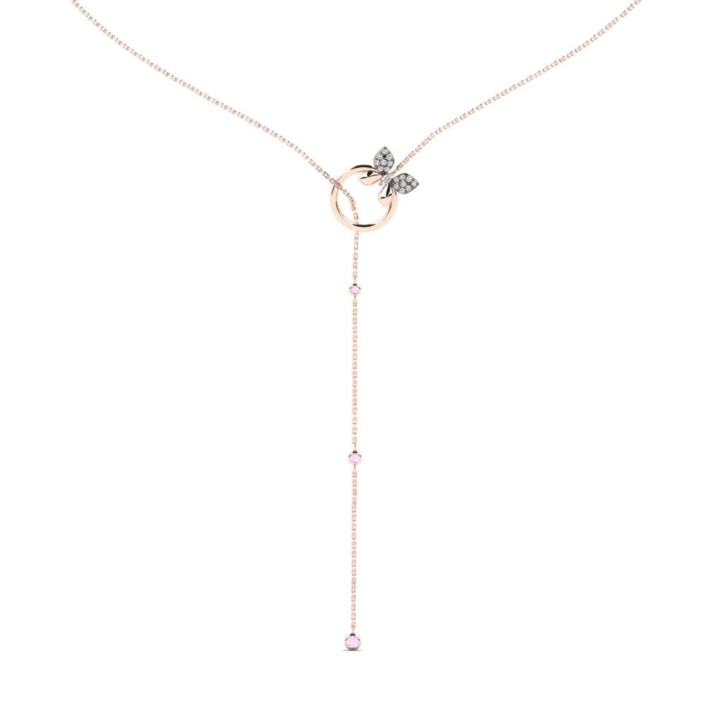 Pink Sapphire Women's Necklace Gretaoto