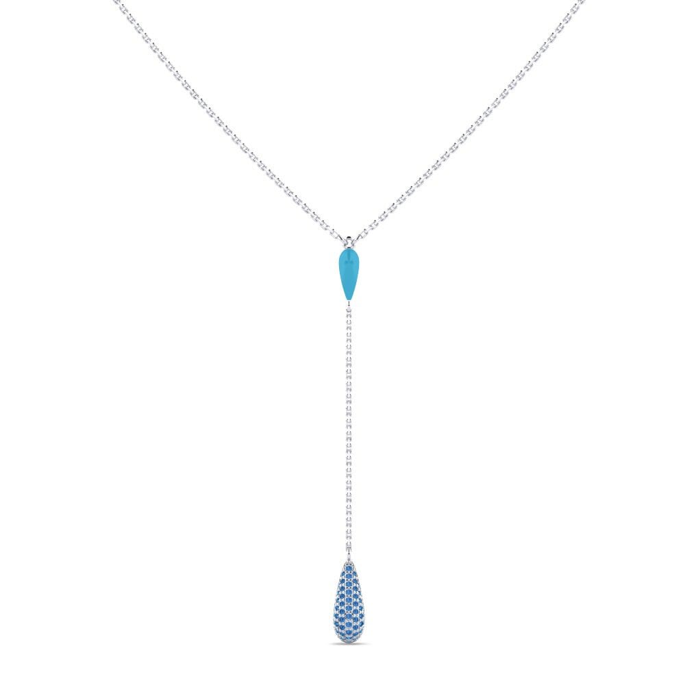 Circonita Azul Oscuro Collar de Mujer Grincant