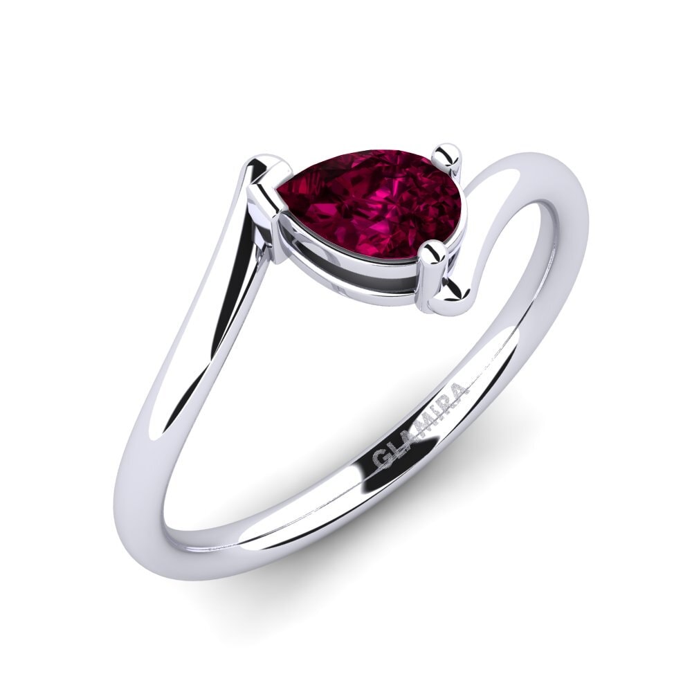 Rhodolite Garnet Engagement Ring Gris