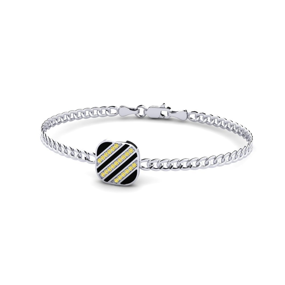 950 Palladium Yellow Sapphire Men's Bracelet Grumpig