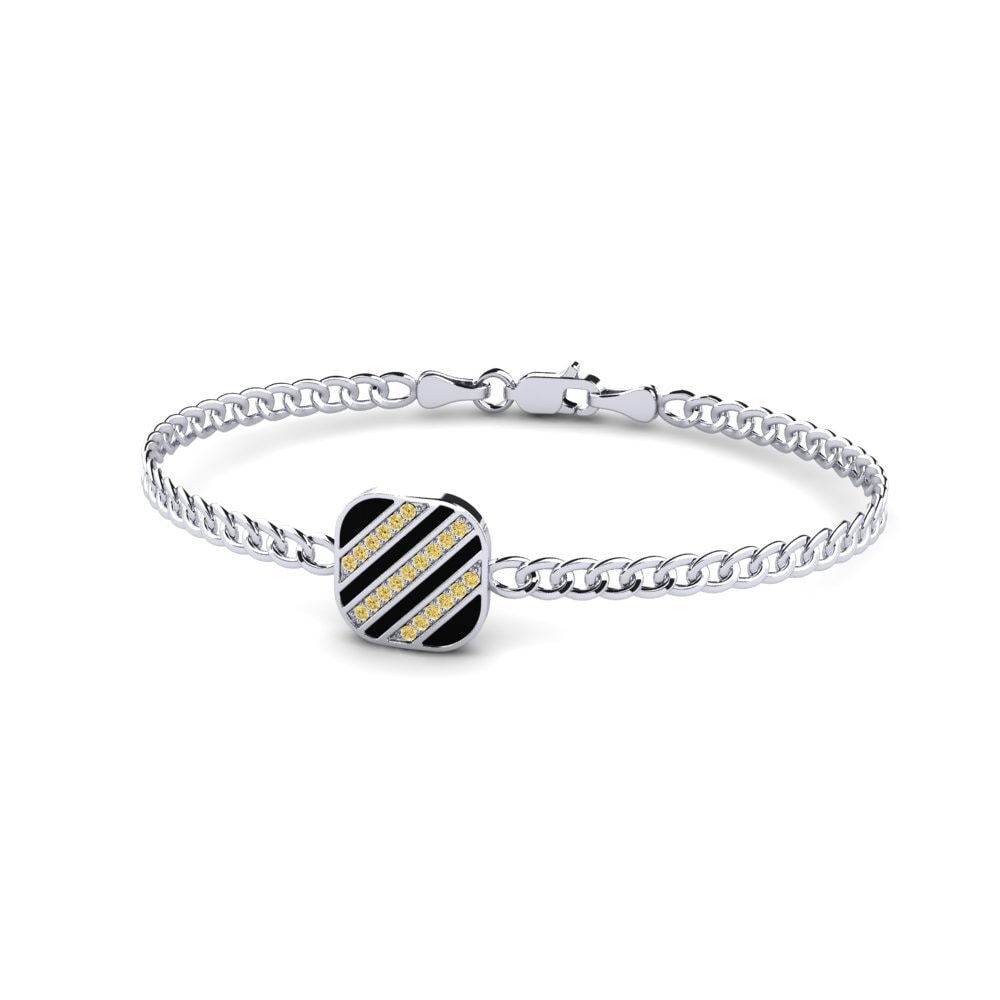 950 Palladium Yellow Diamond Men's Bracelet Grumpig