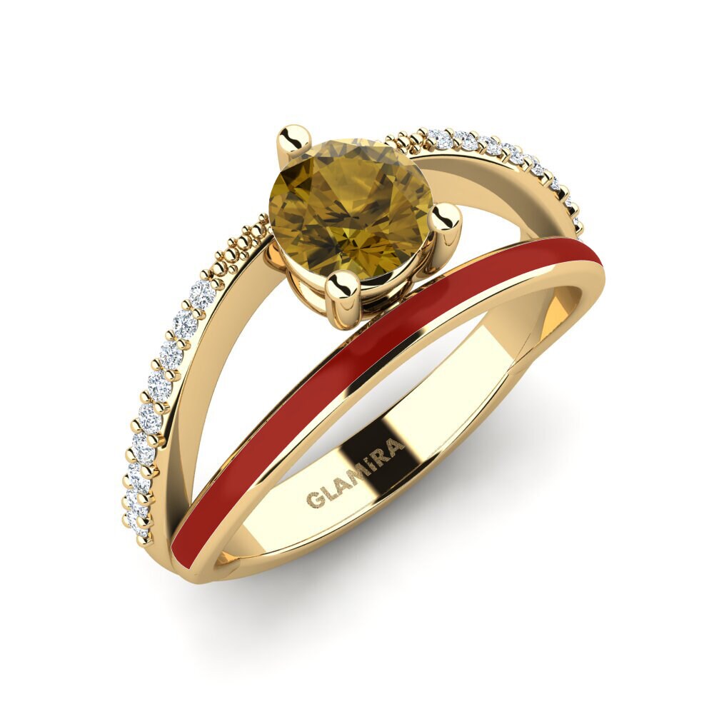 Brown Zircon Ring Gryn